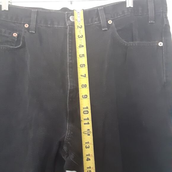 Vtg 90s Levis 550 Jeans Men's 40 x 30 Black Relaxed Fit USA Made Distressed - Picture 9 of 10